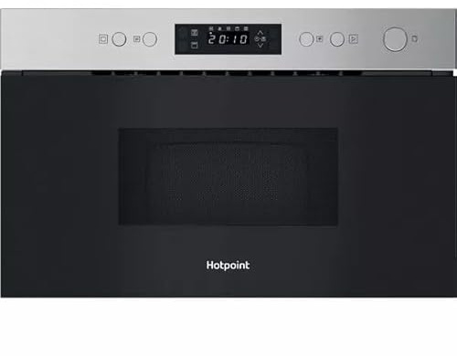 HPM K12C XUK Class 3 Built-In Compact Microwave with Grill, 22L Stainless Steel Integrated Microwave Oven, Touch Controls, Auto Cooking Programs, Defrost Function, Modern Kitchen Design