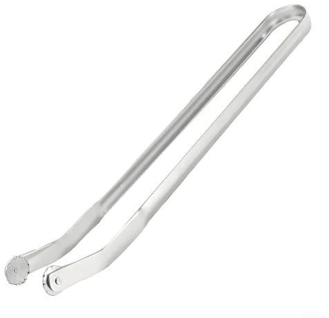 Pinzas para asar de acero inoxidable de 38 cm de longitud para voltear hamburguesas, filetes, salchichas, perritos calientes y verduras a la parrilla en cualquier parrilla (pinzas de salchicha)