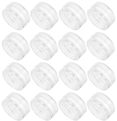 HOUDERCO 50 St Transparent Provburkar med Lock Återfyllningsbara Kosmetikburkar i Plast för Smink och Smycken Läckagesäkra Reseförvaringsburkar