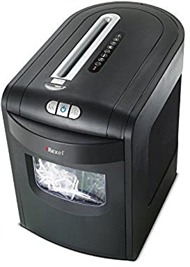 Rexel Aktenvernichter Mercury REX1023 CH, Sicherheitsstufe P3, 12 Blatt Kapazität, 23L Abfallbehälter, mit Schweizer Netzstecker, Schwarz, 2101995CH