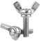 5pcs Vis à Oreilles M5 en Acier Inoxydable, Vis à Aile Papillon Vis à Oreilles pour Fixation de la Machine 8 10mm-40mm(M5*20mm)