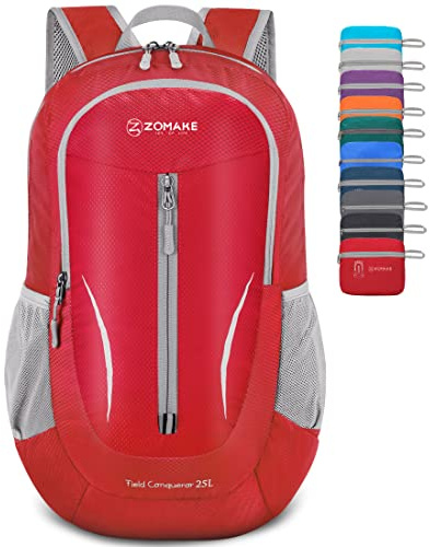 ZOMAKE 25L Faltbarer Rucksack Ultraleicht – Rucksack Damen Klein, Wanderrucksack Herren, Leichter Tagesrucksack & Trekkingrucksack, Wasserabweisend für Reisen, Camping und Outdoor