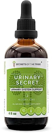 Secrets of the Tribe Urinary Secret Alcohol-Free Extract, Tincture, Glycerite Uva Ursi, Dandelion, Stinging Nettle, Horsetail, Usnea, Pumpkin. Urinary System Support (4 FL OZ)