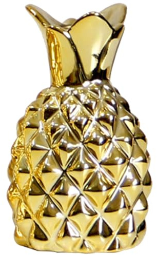 Yardwe Keramikvase Pineapple Design 5.51X3.15X3.15In Tischvase Für Trockenblumen Und Blumen Wohnzimmer Küche Dekoration