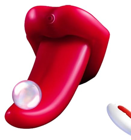 Guspiun Zunge Lecken Vibratoren Für Frauen Klitoris Stimulation Nippel Massager mit 10 Vibrationsmodi Silikon Zunge Vibrator Erotik Anal Sexspielzeug für Paare Sex