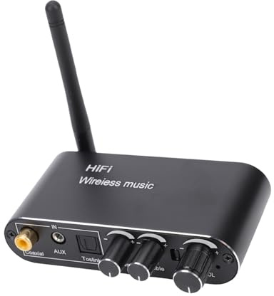 Goshyda Bluetooth 5.1 DAC -omvandlare, Digital Till Analog Ljudadapter med Optisk/koaxial/USB -ingång Till AUX -utgången, för Home Stereo System TV