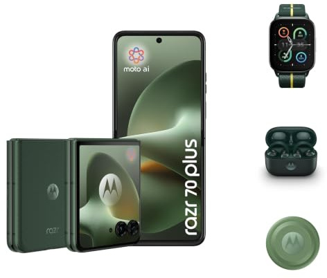 Motorola razr 70 plus Smartphone 50-MP-Kamera 12-512 GB dunkelgrün