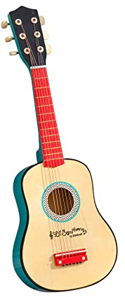 KidKraft Lil' Symphony Wooden Play Guitar, Kids Musical Instrument Toy, Gift for Ages 3+