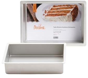 Decora, 0062646 Teglia Professionale Rettangolare 20 X 30 X 7,5 cm, In Alluminio Anodizzato, Senza Punti di Saldatura, Design Professionale