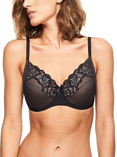 Chantelle ORANGERIE, Sehr Bedeckender Bügel-BH, Damen Unterwäsche, Schwarz, 90B