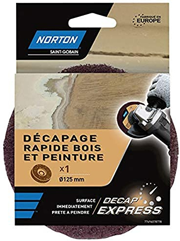 Disque Norton Decap Express Bois et Peinture, diamètre 125