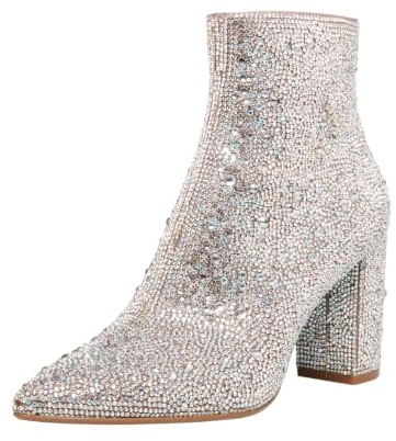 Betsey Johnson Women's Sb-Cady Ankle Boot, Rhinestone, 7.5