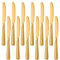 Buyer Star Coltelli da Dessert in Oro 12 Pezzi, Set di Posate in Acciaio Inossidabile 18/0 per Cucina Domestica e Ristorante, Set di coltelli