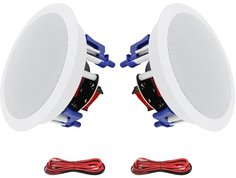 Herdio da Altoparlante da soffitto 5,25 pollici, altoparlante integrato da 8 Ohm 300 watt, suono da incasso, perfetto per uso interno ed esterno, camere da letto, bagni, home theater, verande