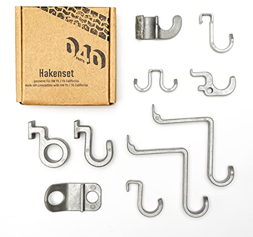 mixcover 040 Parts 10er Haken Set passend für VW California T5 T6 T6.1 Bulli Camper Ocean Coast Comfortline