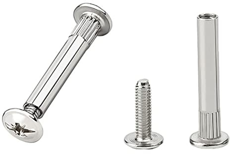 20 Stück Verbindungsschrauben Bolzen M4 Metall Möbelverbinder Schrauben für Möbelrahmen Schrank Holzplatten Verbindungsschrauben