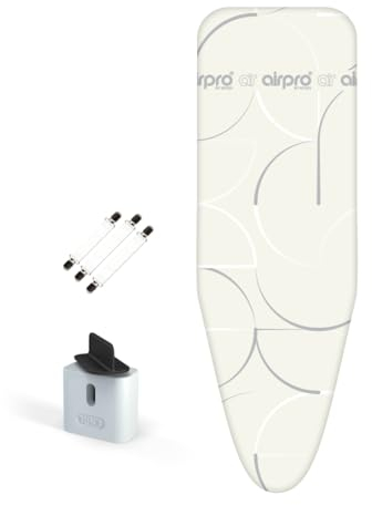 Airpro By Widex 6-lagiger Bügelbrettbezug für Dampfbügeleisen - Größe XXL universal max 137x48 cm - kein Wasser mehr unter dem Bügeltisch - Bügelt bis zu 50% schneller - Made IN Europa
