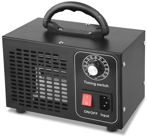 Vehoukli Generador De Ozono 60000 Mg/H,Ozono Hogar Purificador De Aire 200㎡,Temporizador De 60 Minutos,Maquina De Ozono,Ozonizador Para Coche,Apartamento,Oficina,Garaje