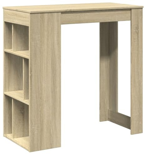 vidaXL Bartafel met rekken 102x50x103,5 cm hout sonoma eikenkleur