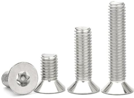Sechslappige Torx-Senkkopfschrauben M2-M10, Torx-Schrauben aus Edelstahl 304, 10 Stück, 16mmxM2,5