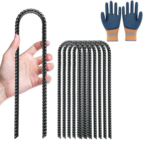 PASLFC 8 anclajes de suelo para trampolín U, anclaje a tierra de 30 cm de largo, 6 cm de ancho, anclaje para trampolín de suelo, anclajes de suelo, estacas estables, fijación para trampolín