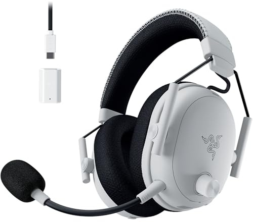 Razer BlackShark V3 Pro - Kabelloses E-Sport-Headset mit ANC- Geräuschunterdrückung - 50mm Audio Treiber - Abnehmbares Mikrofon - Wireless 2,4 GHz & Bluetooth - FPS-Profile - PC/Mac | Weiß