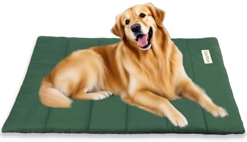 EpicRove Hundedecke für Unterwegs – Wasserdicht, rutschfest & waschbar, 110×68 cm Outdoor Hundematte für Reise & Auto (Grün)