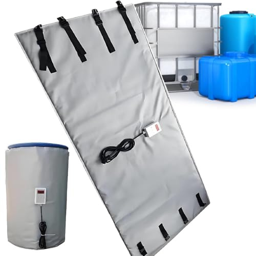Sushangmao Calentador para Bidones Metálicos De 2000 W, Manta Calefactora para Bidones De 53/264 Galones, Termostato Ajustable De 0 A 120 °C, Termostato Independiente 200l/52.83GAL