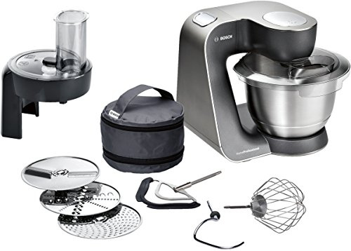 Bosch MUM57810 Küchenmaschine Home Professional mit Edelstahl-Rührschüssel, 900 Watt