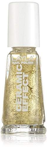 Layla Cosmetics 1243R23-077 Ceramic Effect Nagellack - gold bling, 1er pack (1 x 0.01 l)