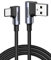 UGREEN Câble USB C Coudé 90 Degrés Charge Rapide 3A Nylon Tressé Compatible avec iPhone 17 Pro Max Air 16 Galaxy S25 Plus Ultra S24 S23 A55 A35 Redmi Note 11 Pro 9 Pro P60 P50 P40 Pro (2M)