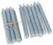 Loberon Kerze 12er Set Bauceau – Rustikales Finish, durchgefärbt & geruchsneutral, graublau, Von Hand veredelt – Paraffinwachs, graublau
