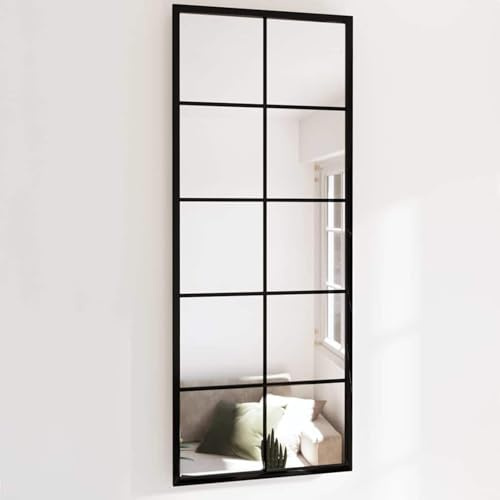 Homgoday Wandspiegel Schwarz 100x40 cm Metall schmücken Model342208