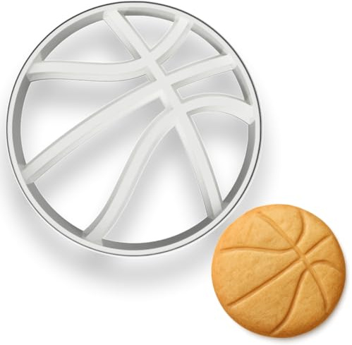 Mighty Gadget Detailed Basketball Cookie Cutter (2 to 8 inches) - Perfect for Sports-Themed Parties and Crafts (3 inches)