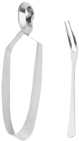PRETYZOOM 1 Set Food Tongs Dinnerware Clips Clip Cutlery The Tools Eating Snail Fork Snail Tongs Serving French Baked s Fork Kitchen Silver Stainless Steel