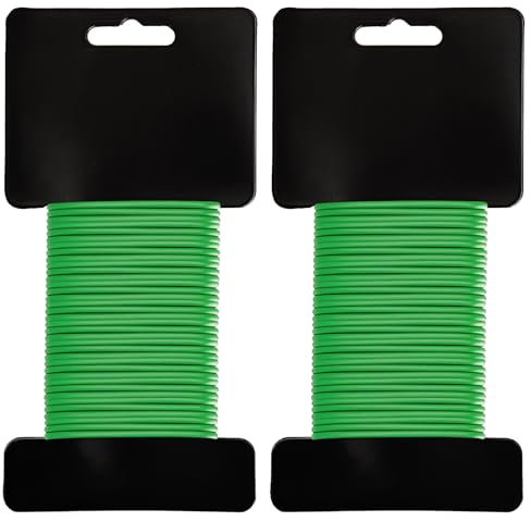 SPROUTMAVEN 2.5mm 20M Gartendraht, Flexibler Pflanzendraht, Garten Draht zum sichern und stützen von Tomaten, Blumen, Pflanzen (2stk10M)
