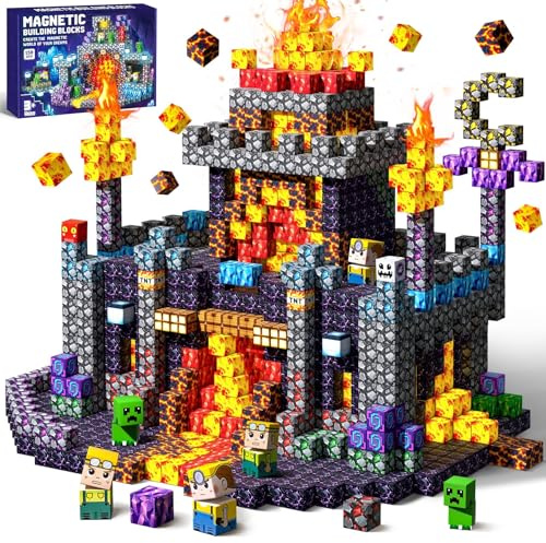 COOLJOYA Construction Magnetique Enfant Cube Magnétique,150 Pièces Jeu Aimant Magnetic avec Jeux Aimants Magnetique, Jouet Éducatif Montessori pour Enfants 3 4 5 6 7 8 9 10 Ans