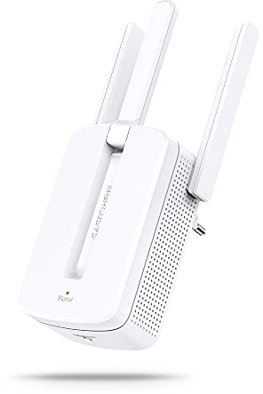 Mercusys MW300RE - Repetidor de WiFi N 300Mbps, Extensor de Red WiFi, Amplificador Inalámbrico, 3 Antenas, Botón WPS, MIMO, Señalización LED