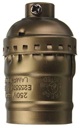 RTNLIT E26 /E27 Vintage Light Socket, Lamp or Fixture Replacement, Edison Lamp Socket Holder Replacement, Industrial Lamp Light Socket Holder (Coppery)