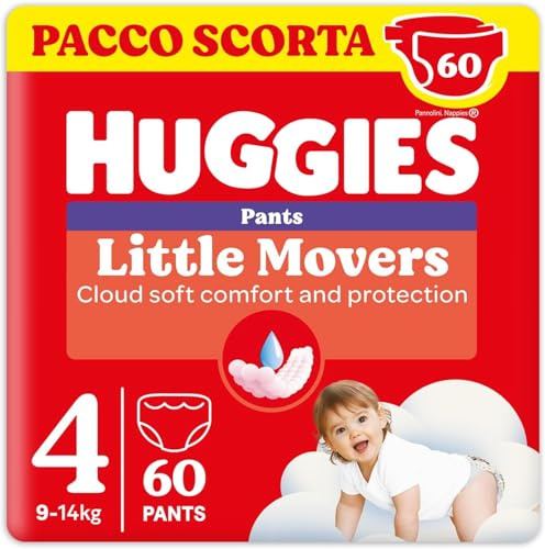 Huggies Ultra Comfort, blöja storlek 4 (9–14 kg), ventilerande trosor, lagerpaket, 60 st