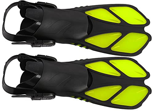 XHTLLO 2 Stück Verstellbare Schwimmflossen, Weiche TPR-Tauchflossen Mit Offenem Absatz, Lange Tauchflossen Zum Schnorcheln, Für Verbesserte Geschwindigkeit Und Komfort, Konvexes Anti-Rutsch(XL)