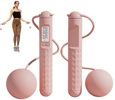 Cordless Skipping Rope | Digital Wireless Jump Rope | Weighted Gravities Ball Jump Rope | Led Display Jumper Timer | Adjustable Rope Cordless Ball Rope | Portable Cordless Jump Rope For Home Workout