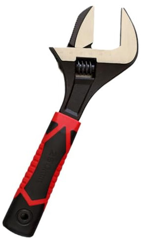 Xemnys Chiave regolabile da 200 mm, 59 mm di larghezza, chiave per lavabo, chiave regolabile 2 in 1 e chiave per tubi commutabile, acciaio Cr-V, strumento di riparazione manuale per idraulici