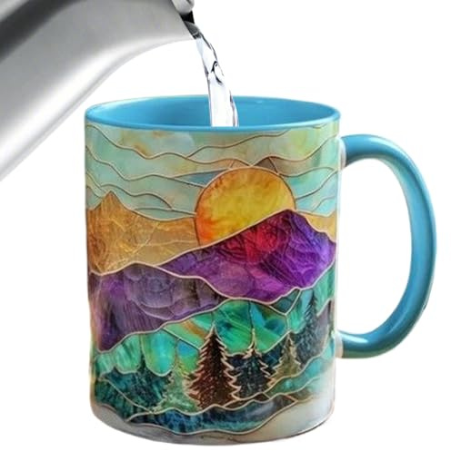 Simpatiche tazze da caffellatte, tazza da tè in ceramica, per cappuccino, latte, cacao, vino, succo, birra, cucina, bar, ristorante, casa, compleanno