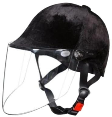 Qianly Casco da Equitazione per Bambini, Regolabile, Professionale, Portatile, Pratico, alla Moda, Cappello da Equitazione, Lente Trasparente
