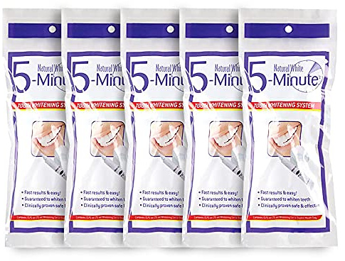 5 Pack Natural White 5-Minute Teeth Whitening Kits