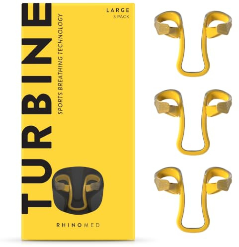 Rhinomed Turbine Nasal Dilator for Athletic Breathing - Large 3pk - Improves Airflow During Exercise - Nasal Dilators for Exercise - Internal Nasal Dilator - Lightweight