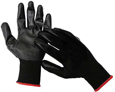 FUFU Mittens Knife-proof Work Gloves, Safety Work Gloves, High-performance 5-level Protection, Firm Grip, Used for Chefs, Courtyards and Outdoors, Kitchens (Color : Black)