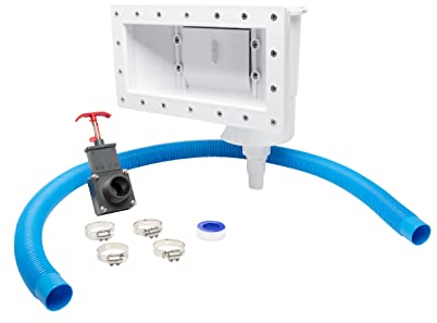 Steinbach Breitmaul Skimmer Set S1, Skimmer vorgepackt, Schwimmbadschlauch, Klemmen, Absperrschieber, Teflonband, 060950