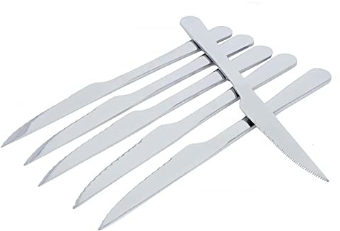 BESCH 6 Cuchillos de Carne Acero Inoxidable 21 x 2 cm